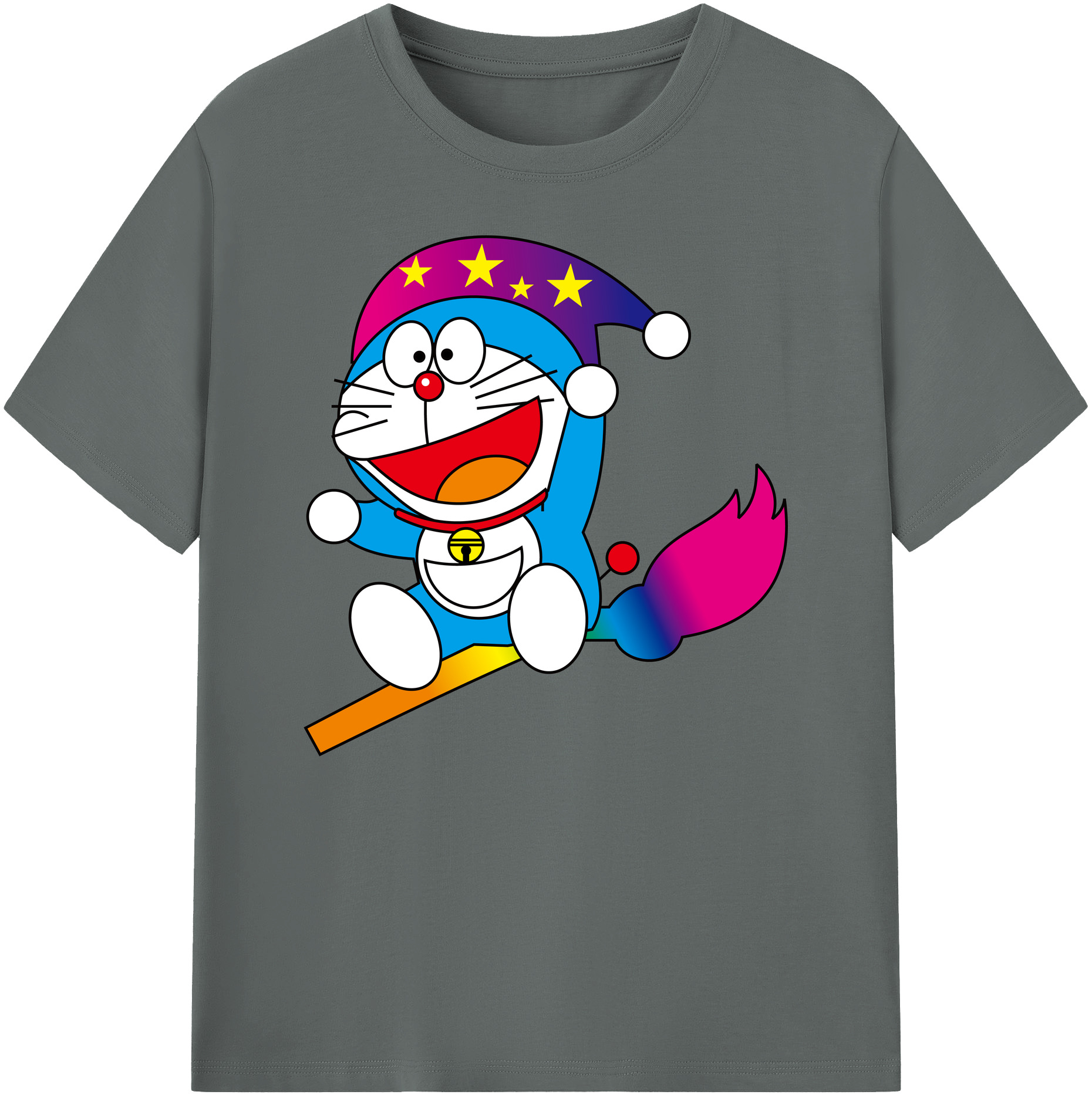 （画像用） ドラえもん Doraemon 綿100％ メンズ半袖Tシャツ｜肌触りやわらか＆通気性